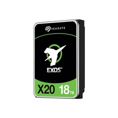 Image of Seagate Exos X20 18TB Internal Hard Drive 3.5 Inch Hyperscale 12GB/s SAS HDD, 7,200 RPM, 2.5M MTBF, 512e and 4Kn FastFormat, Low Latency with Enhanced Caching (ST18000NM000D)