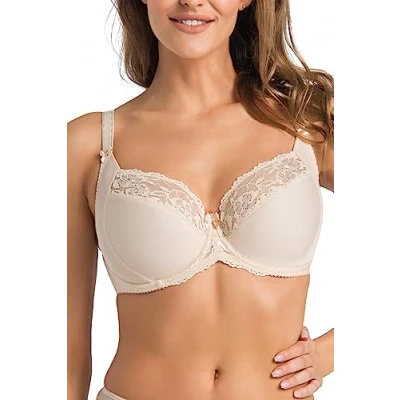 Image of Teyli Womens Bra Underwired Minimiser Amelia Color Beige Size 46B