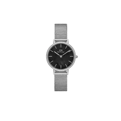 Image of Daniel Wellington DW00100661 Ladies Petite Black Lumine Silver 28mm Watch