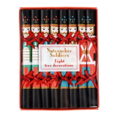 Image of Nutcracker Soldier Mini Christmas Tree Decorations (pack Of 8)