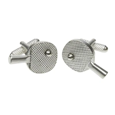 Image of Table Tennis Bat and Ball Cufflinks In Onyx Art Cufflink Box