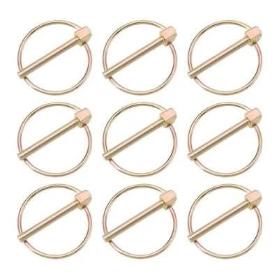 Image of EMSea 25PCS Heavy Duty Lynch Pin Cotter Pins Assortment Kit 4.5x40mm Galvanized Carbon Steel for Farm Tractors Trailers Trucks Mowers Garden Linch