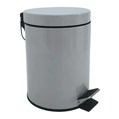 Image of MSV Cosmetic Bin Light Grey Pedal 3 litres with Removable Inner Bucket