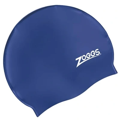 Image of Zoggs Unisex&#039;s Silicone Swimming Cap, Navy, One Size