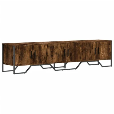 Image of vidaXL TV Cabinet Smoked Oak 180x34x41 cm Engineered Wood