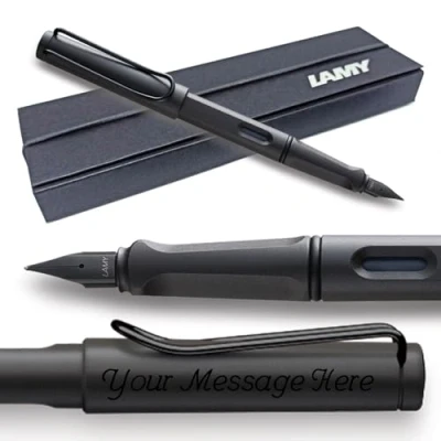 Image of Fountain Pen Lamy Safari Personalised with Engraving (Broad Nib, Matte Umbra)