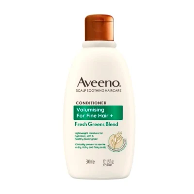 Image of Aveeno Volumising For Fine Hair + Fresh Greens Blend Scalp Soothing Oat Conditioner 300ml