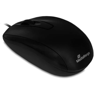 Image of MEDIARANGE MROS211 Wired Optical Mouse 3 Buttons Black