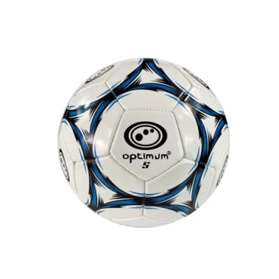 Image of Optimum Classico All Weather Football Ball Stylish, Soft Touch PVC, Even Pressure, Ideal for Training &amp; Matches, Suitable Grounds Black/Blue Size 4 Without Pump