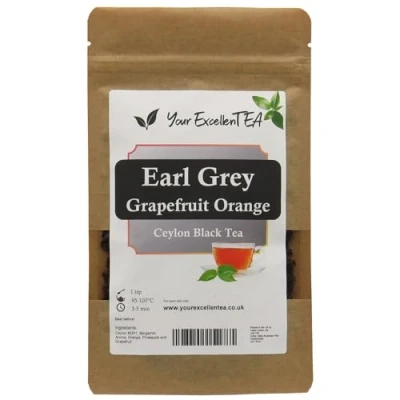Image of Earl Grey Grapefruit Orange Black Loose Leaf Tea Ceylon Sri Lanka Leaves 250g
