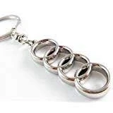Image of Audi 3D Emblem Keyring Key Chain. Quattro RS4 RS6 Q7
