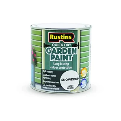 Image of RUSTINS GAPSN750 Quick Dry Garden Paint Snowdrop 750ml