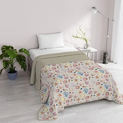 Image of Italian Bed Linen Summer quilt FANTASY, Microfiber, Small Double 220x270cm, Marea