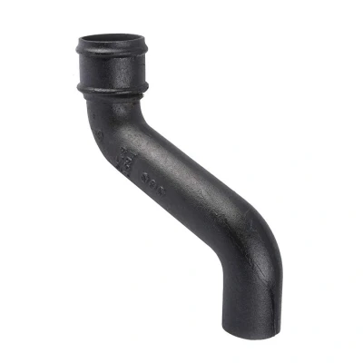 Image of Saint Gobain Classical Cast Iron Downpipe 230mm Offset 100mm Black Pam Building Products