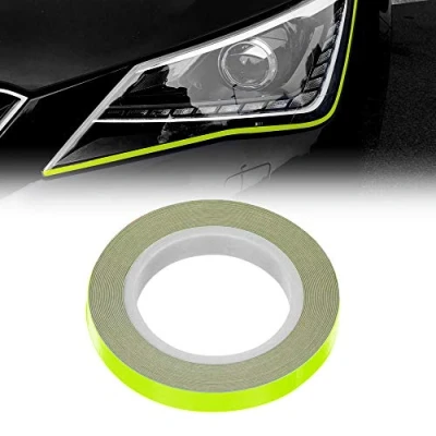 Image of Quattroerre Adhesive Eyeliner Net for Car Headlights, Neon Yellow, 7mm x 3MT