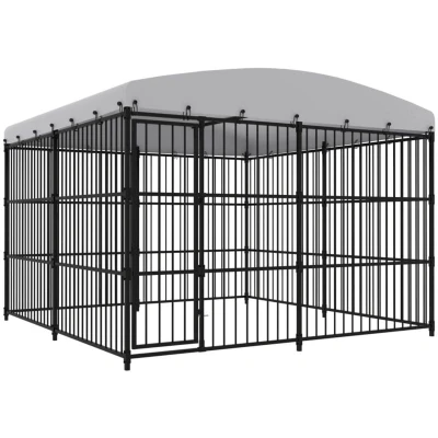 Image of vidaXL Outdoor Dog Kennel with Roof 300x300x210 cm