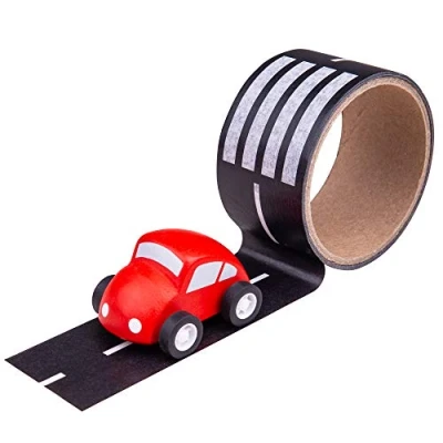 Image of Bigjigs Toys Roadway Track Sticker Tape Removable Cars Vehicle