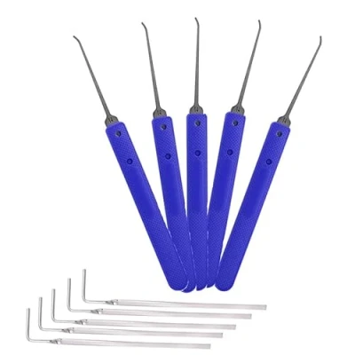 Image of Beginner Lock Pick Practice Set,Transparent with Lockpick Tool,Cheap Picking Kit (D KIT)