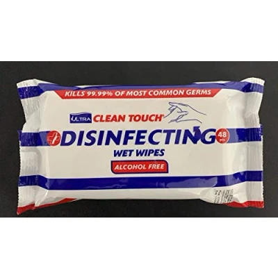 Image of Realpack x Pack of 48 Wet Wipes Household Surface Cleaning, Blue, 1 count, (Pack 48)