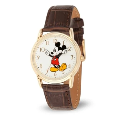 Image of Disney Men Analog Quartz Watch with Faux Leather Strap WDS000406