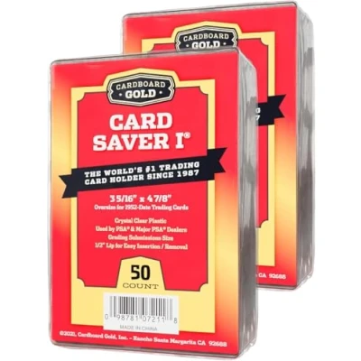 Image of Cardboard Gold Card Saver 1 1000 Count Semi Rigid Holder, Trading Protectors PSA Approved Cardsaver for Baseball, Trading, Sports Cards Sleeves, Binder, &amp; Storage Box Compatible