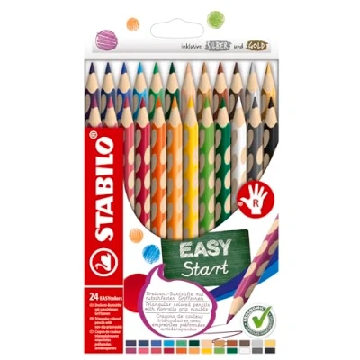 Image of Ergonomic Colouring Pencil STABILO EASYcolors Right Handed Pack of 24 Assorted Colours