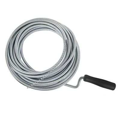Image of 5m x 9mm Steel Coiled Drain Sink Shower Bath Unblocker Plunger Pipe Waste Rod