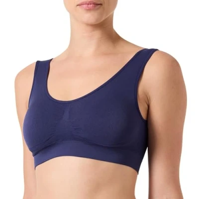 Image of ONLY Play Onpmira SEAM BRA Medium support sports bra, Women&#039;s, Size: Medium, Maritime blue