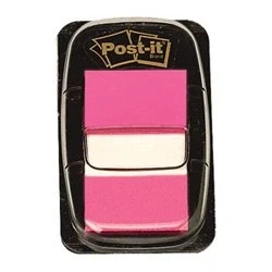 Image of Post it Index Flags Repositionable 25x43mm 12x50 Tabs Pink (Pack 600) 71