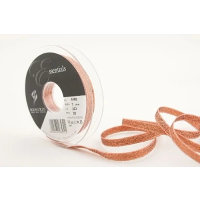 Image of Berisfords 9165 20 m x 7 mm Glitz and Glamour Metallic Lame Ribbon, Copper