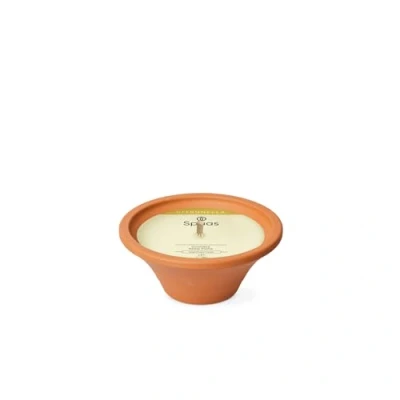 Image of Spaas 6 Citronella Garden Candles in Terracotta Dish, Hours, Yellow