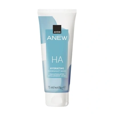 Image of Avon Anew Hydrating Overnight Mask 75ml, Formulated with Hyaluronic Acid and Shea Butter to Boost Skin&#039;s Moisture Reduce Fine Lines, Cruelty Free