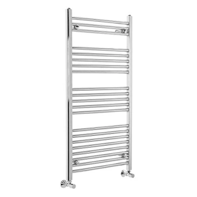 Image of Warmehaus Contemporary Straight Heated Warming Bathroom Towel Rail Radiator Rad 1150 x 600 mm Chrome