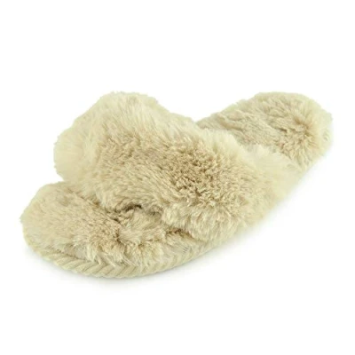Image of Undercover Ladies Plush Slider Slippers FT1743CR Cream 3 4