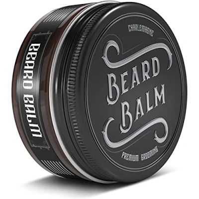 Image of Charlemagne Beard Balm Barber Developed Natural Wax for Men Strong Hold Made in Germany Non Greasy Daily Care Pomade, Men,