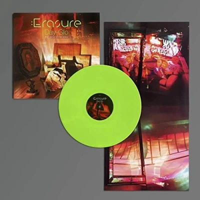 Image of Erasure Day Glo (Based On A True Story) Green vinyl Sealed 2022 UK LP STUMM485