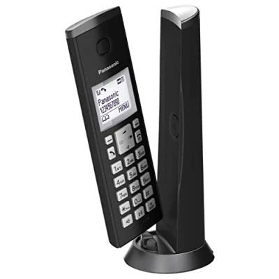 Image of Panasonic KX TGK220 Designer Cordless Phone, with answerphone, call blocker and do not disturb mode Black