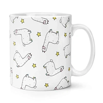 Image of Llama Pattern 10oz Mug Cup