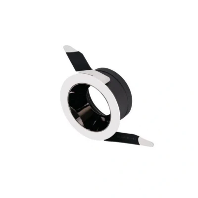 Image of Accentplus 60mm One Side Adjustable Round GU10 Downlight Mirror Black Integral LED