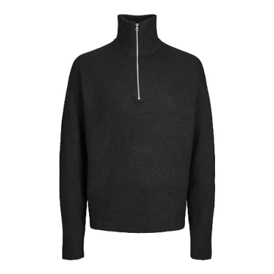 Image of Jack &amp; Jones Jorollie HALF ZIP Jumper, Men&#039;s, Size: XS, Black