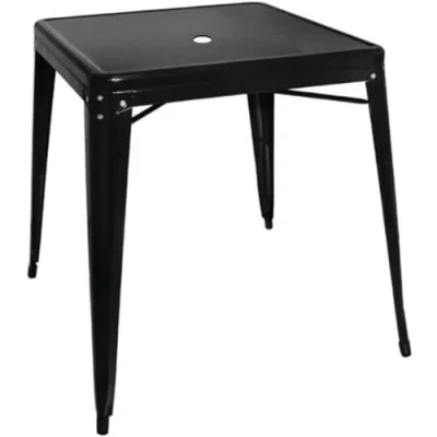 Image of Bolero Black Steel Bistro Table 130H X 710W 710Dmm Cafe?пїЅS Bars Pubs Outdoor