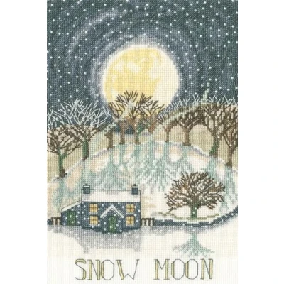 Image of Bothy Threads Snow Moon Counted Cross Stitch Kit
