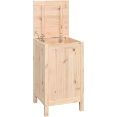 Image of vidaXL Laundry Box 44x44x76 cm Solid Wood Pine