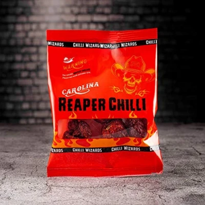 Image of Genuine 100% Carolina Reaper Pods 25g 500g Worlds Hottest Chilli (200g)