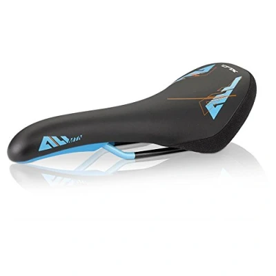 Image of XLC Sa m01 Bicycle Saddle Black/Blue/Orange 282x135mm