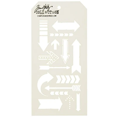 Image of Art Gone Wild Plastic Tim Holtz Arrows Stencil