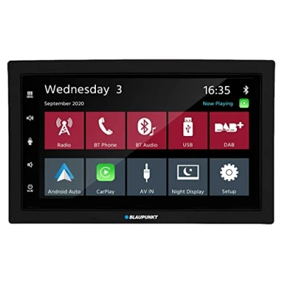 Image of Blaupunkt Rotterdam 600 DAB, 2 DIN Car Multimedia, 7 Inch Touchscreen, CarPlay, Android Car, DAB+, Bluetooth, Hands Free System, USB, Input Reversing Camera, Equalizer, 180 Watt