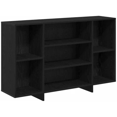Image of vidaXL Sideboard with Shelf Black oak 120 x 30 75 cm Engineered wood