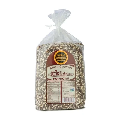 Image of Amish Country Popcorn 6 lb / 2.72 kg Bag Kernels American Grown Old Fashioned, Non GMO and Gluten Free (6 Pound (Pack of 1), Purple)