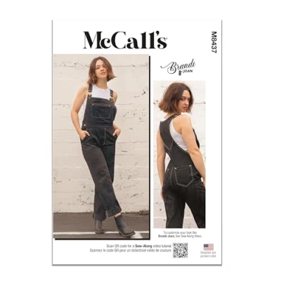 Image of MCCALLS M8437U5 Misses Overalls by Brandi Joan U5 (16 18 20 22 24)